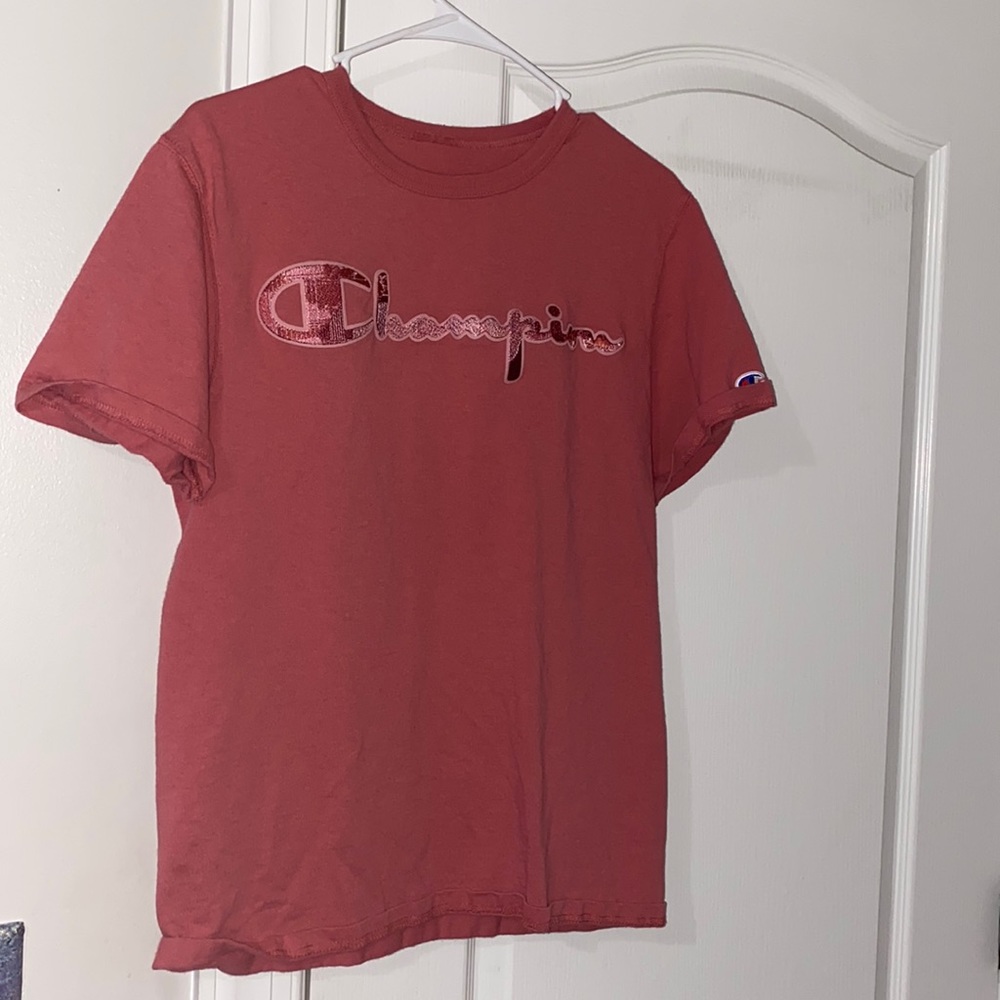 Pink champion tee shirt